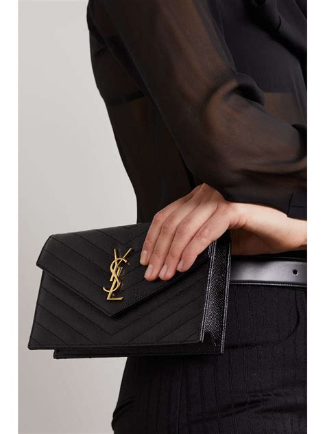 ysl cassandre matelasse clutch|Cassandre matelassé leather clutch in black .